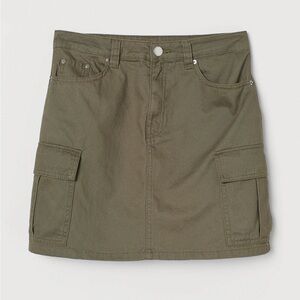 H&M Olive Mini Skirt